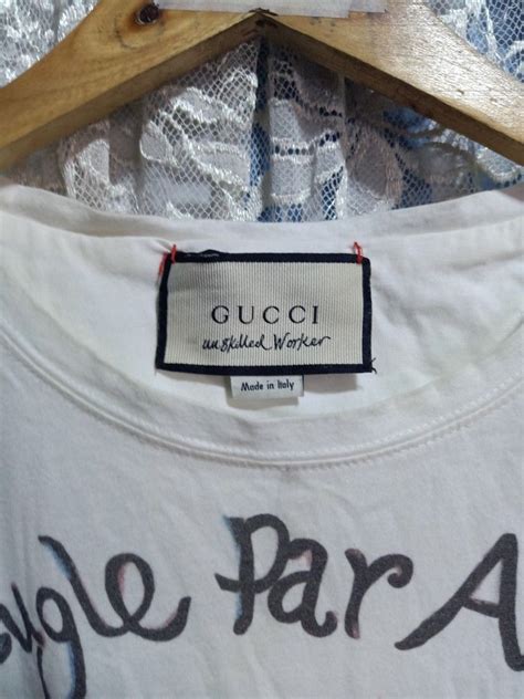 unskilled worker gucci shirt|Gucci Livermore Outlet.